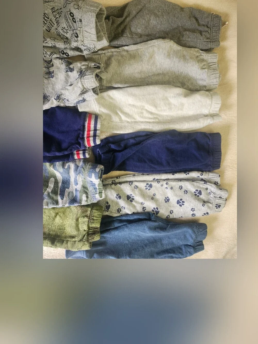 Carter's Boys Baby Pants Bundle – Navy, Gray, Blue, Green, Camo